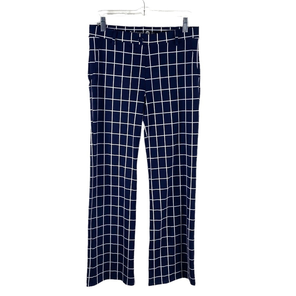 Betabrand Macro Grid Dress Yoga Pants SZ M Long - Picture 6 of 7